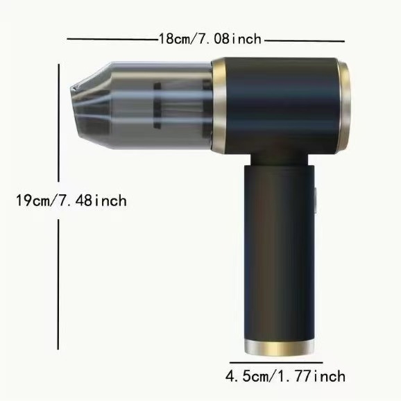 Automobilski usisavač, bežični, punjivi, kompaktni ručni za auto i dom, 90 W, 20000 Pa, 50 V