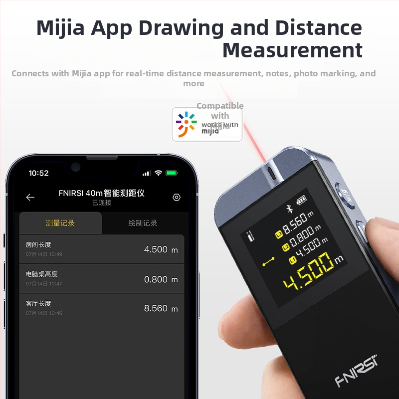 FNIRSI IR40 Laserski mjerač udaljenosti s infracrvenim mjerenjem i elektroničkim metrom