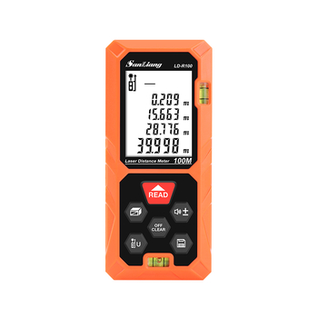 Kézben tartható lézeres távolságmérő infravörös lézerrel és elektronikus vonalzóval a távolság méréséhez