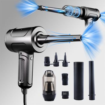 Autó belső porszívó integrált fúvó- és szívó funkcióval, vezetékes, 3 m kábel, sík fejű fúvóka