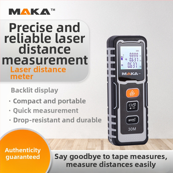 Maka prijenosni digitalni laserski mjerač dometa s elektroničkom mjernom trakom - domet 0,05–30 m, preciznost ±2 mm, serija MK6A