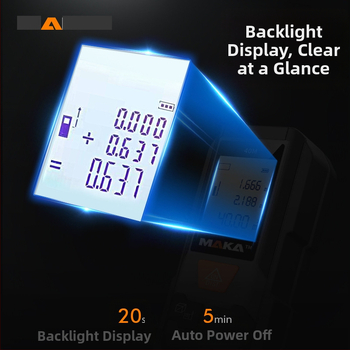 Maka prijenosni digitalni laserski mjerač dometa s elektroničkom mjernom trakom - domet 0,05–30 m, preciznost ±2 mm, serija MK6A