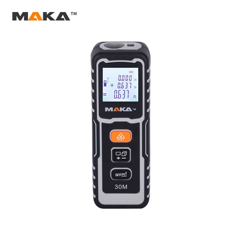 Maka prijenosni digitalni laserski mjerač dometa s elektroničkom mjernom trakom - domet 0,05–30 m, preciznost ±2 mm, serija MK6A