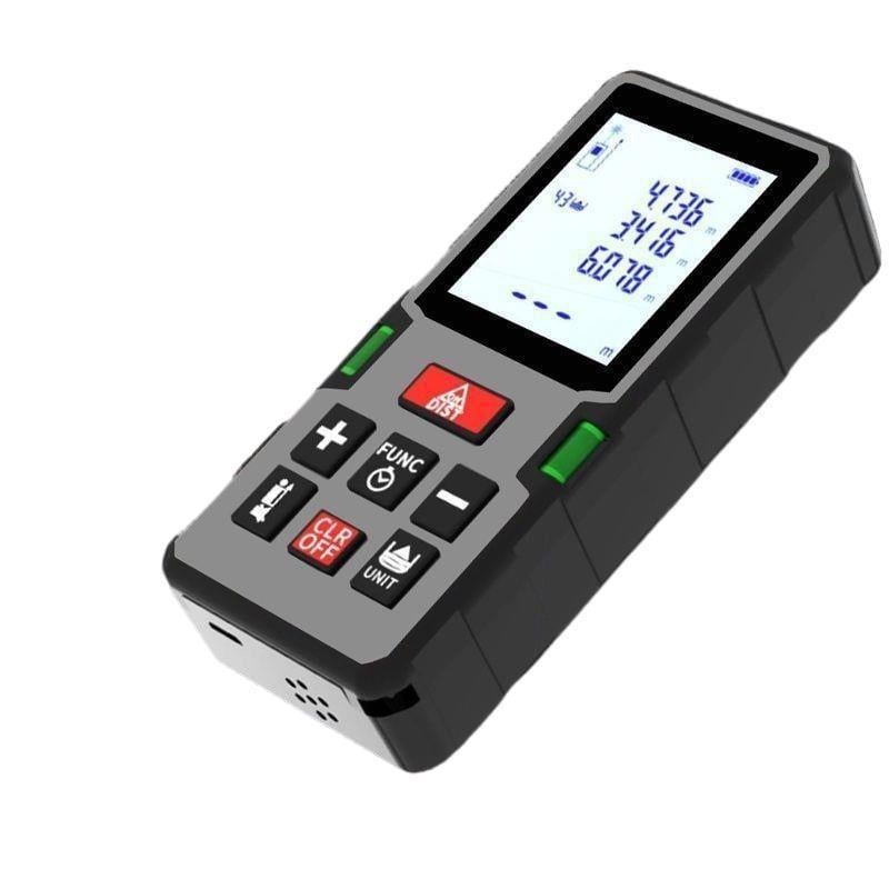 Kézben tartható infravörös lézeres távolságmérő beltéri használatra, többszfunkciós elektronikus vonalzó, távolságmérő készülék