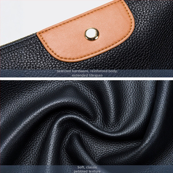 Clutch din PU cu curea la încheietură, exterior tridimensional, închidere cu fermoar, buzunar interior cu fermoar, cu compartiment suplimentar