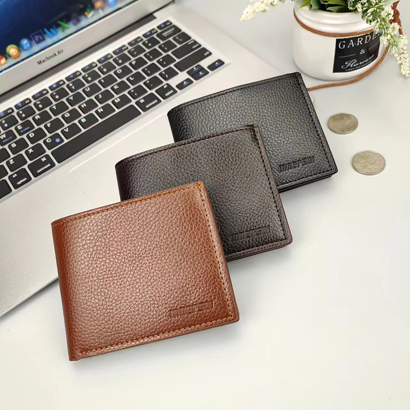 Portofel masculin din piele PU cu fermoar, două compartimente pentru carduri și husă pentru permisul de conducere — stil navetă de afaceri, culoare solidă, modelul 801