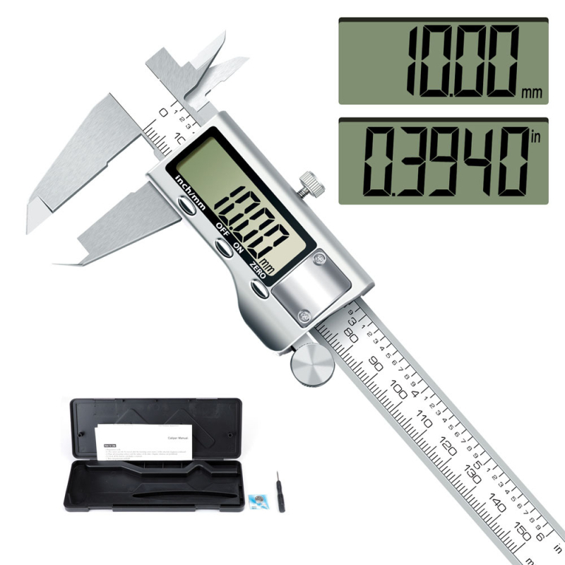 Caliper electronic digital cu intervalul 0-150/200/300 mm, rezoluție 0,01 mm, precizie ±0,02 mm, oțel inoxidabil