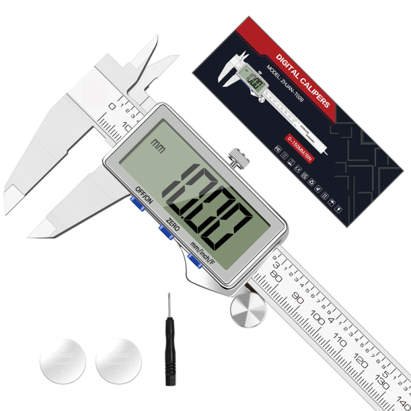 Caliper electronic digital cu intervalul 0-150/200/300 mm, rezoluție 0,01 mm, precizie ±0,02 mm, oțel inoxidabil