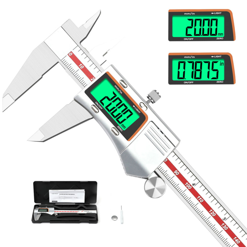 Caliper electronic digital cu intervalul 0-150/200/300 mm, rezoluție 0,01 mm, precizie ±0,02 mm, oțel inoxidabil