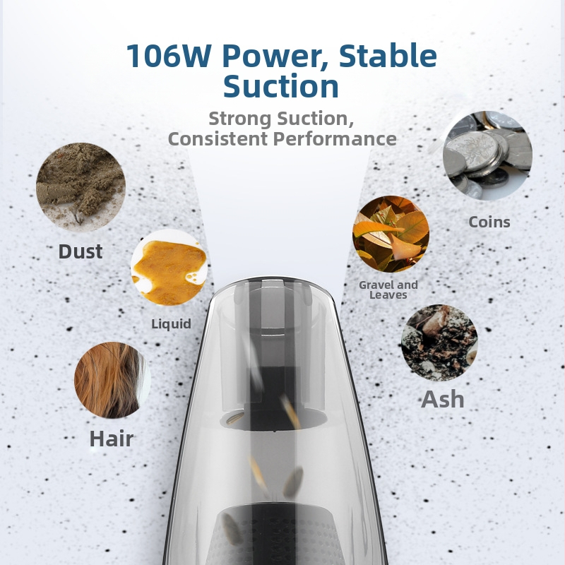 MS2003 Ručni usisavač za auto – 12V, 106W, 5500Pa, napajanje cigaretom 12V, apsorpcija vode