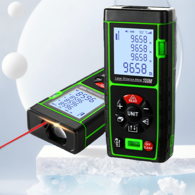 Distanțier laser cu nivel cu bule dublu, rază de 50 m, instrument portabil de măsură cu infraroșu, seria OQA50-aq