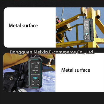 Ръчен лазерен далекомер с инфрачервено измерване, обхват 60–100 м, точност ±2 мм, работно напрежение 3,7 V, модели KE60BR/KE60BG/KE100BR/KE100BG