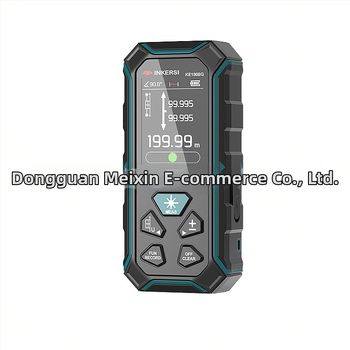 Ръчен лазерен далекомер с инфрачервено измерване, обхват 60–100 м, точност ±2 мм, работно напрежение 3,7 V, модели KE60BR/KE60BG/KE100BR/KE100BG