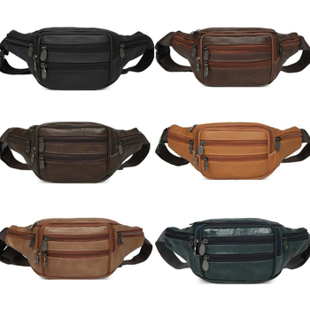Muška kožna torba za struk, crossbody torba preko ramena, jednobojna, za vanjsku upotrebu