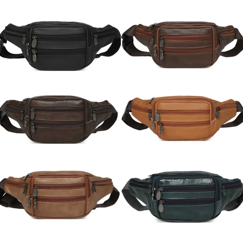 Muška kožna torba za struk, crossbody torba preko ramena, jednobojna, za vanjsku upotrebu