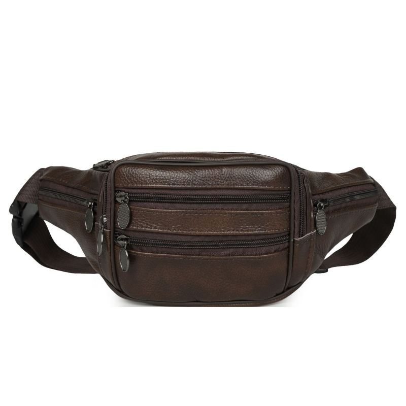 Muška kožna torba za struk, crossbody torba preko ramena, jednobojna, za vanjsku upotrebu