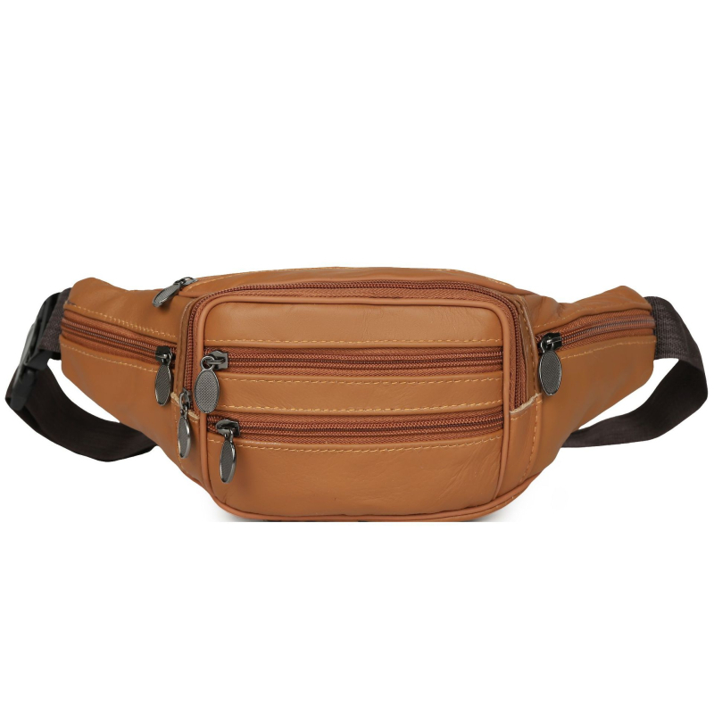 Muška kožna torba za struk, crossbody torba preko ramena, jednobojna, za vanjsku upotrebu