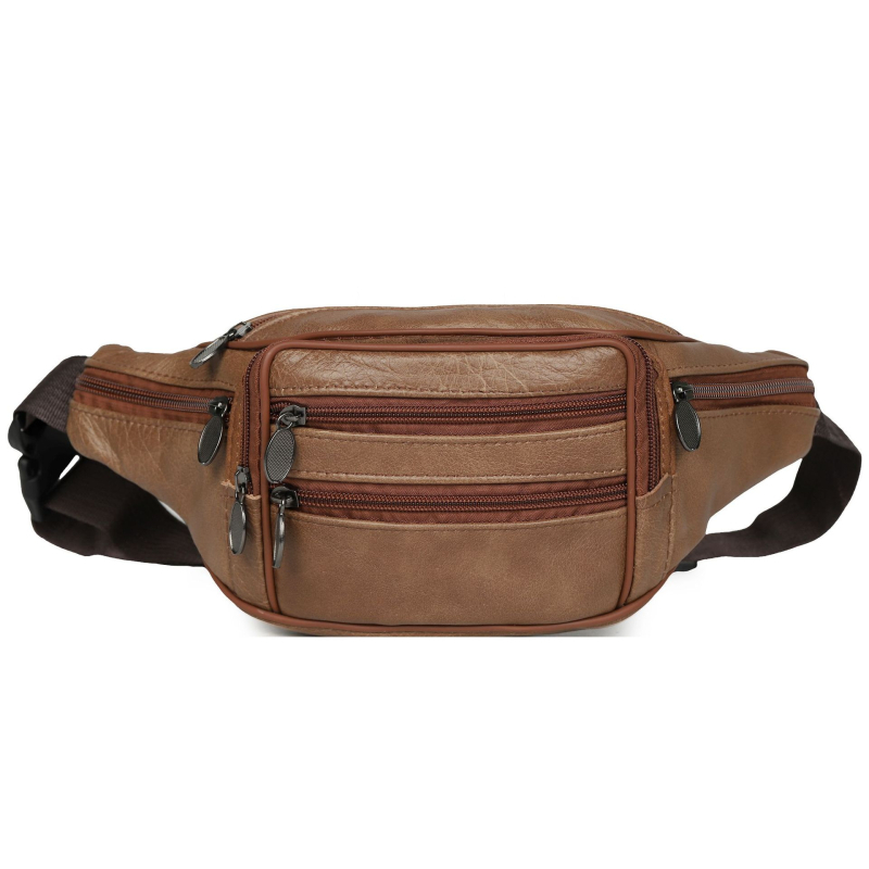 Muška kožna torba za struk, crossbody torba preko ramena, jednobojna, za vanjsku upotrebu