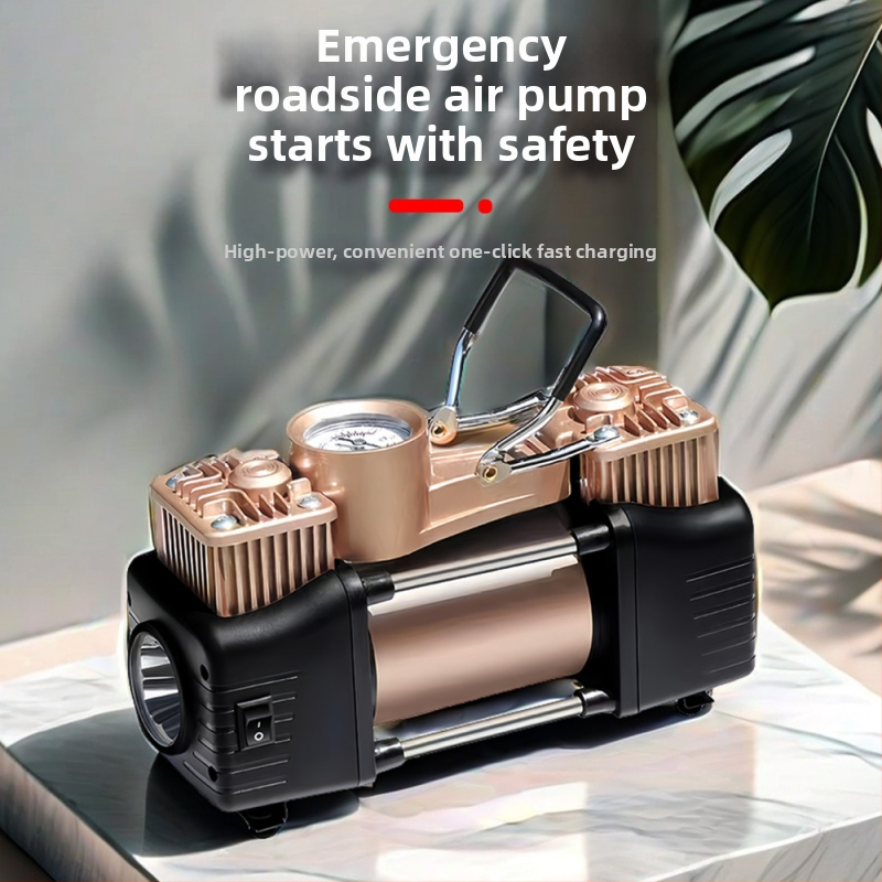 Prenosná autopumpa, dvojcylindrová, 12V, 120W, 3 m kábel, tlakomer