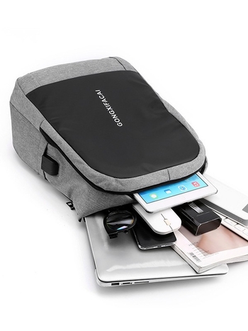 Rucsac unisex pentru laptop cu port USB și lacăt cu parolă, 20–35L, nailon, rezistent la uzură, pentru deplasări de afaceri