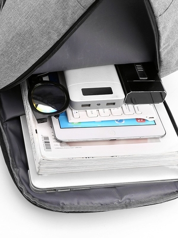 Rucsac unisex pentru laptop cu port USB și lacăt cu parolă, 20–35L, nailon, rezistent la uzură, pentru deplasări de afaceri