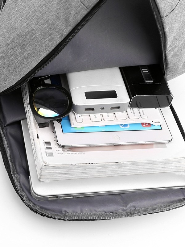 Rucsac unisex pentru laptop cu port USB și lacăt cu parolă, 20–35L, nailon, rezistent la uzură, pentru deplasări de afaceri