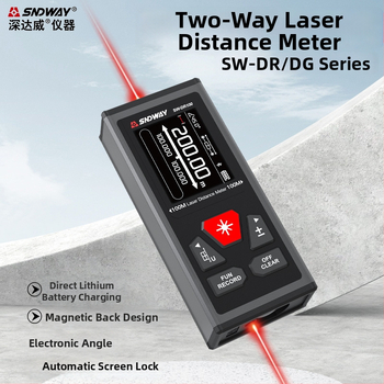 Divvirziena lāzera mērītājs SW-DG100 ar digitālo lineālu iekšējiem mērījumiem
