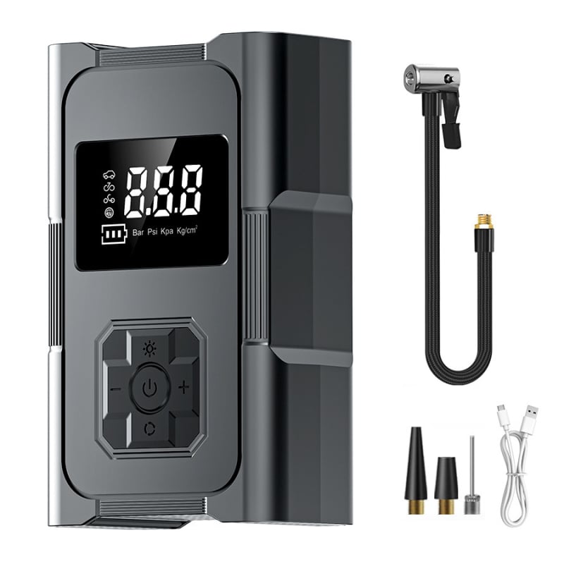 Ηλεκτρική αντλία αέρα τοποθετούμενη στο όχημα με ψηφιακή οθόνη, 12V, 120W, 35 L/min, φόρτιση USB-C
