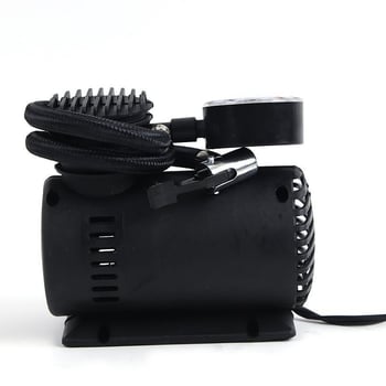 12V Μίνι Αντλία Αέρα Αυτοκινήτου Με Μετρητή Πίεσης, 100W, 25 L/min, Τροφοδοσία από Αναπτήρα Αυτοκινήτου