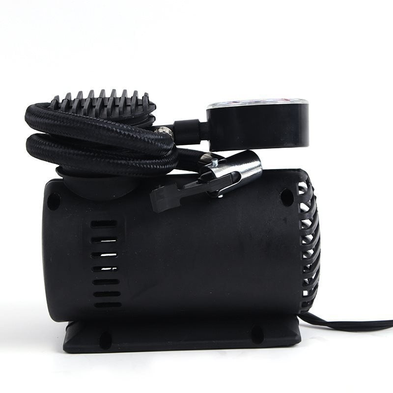 12V Μίνι Αντλία Αέρα Αυτοκινήτου Με Μετρητή Πίεσης, 100W, 25 L/min, Τροφοδοσία από Αναπτήρα Αυτοκινήτου