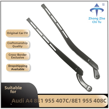 Priekšējais tīrītāja armu Audi A4 B6 - 8E1955407C/8E1955408C, vienas rokas, 90° leņķis, 24V, dzelzs un alumīnijs