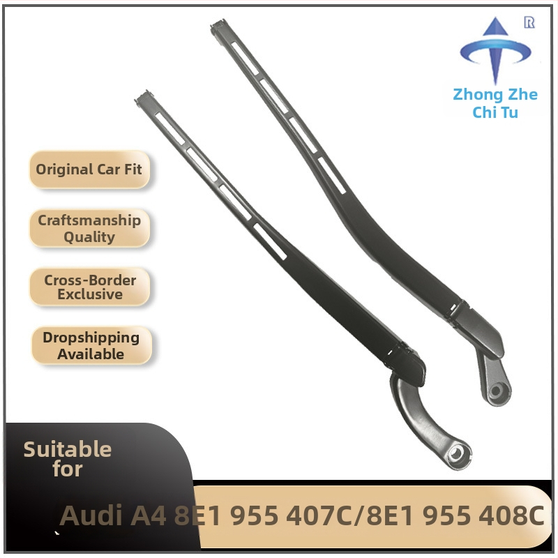 Priekšējais tīrītāja armu Audi A4 B6 - 8E1955407C/8E1955408C, vienas rokas, 90° leņķis, 24V, dzelzs un alumīnijs