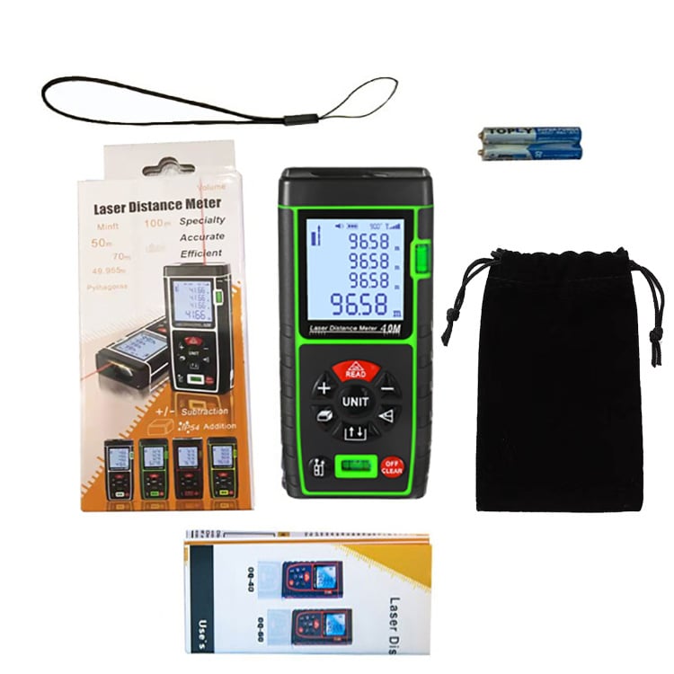 Laserski mjerač dometa, raspon 40–100 m, serija OQA, ručni elektronički mjerni alat za unutarnje uređenje