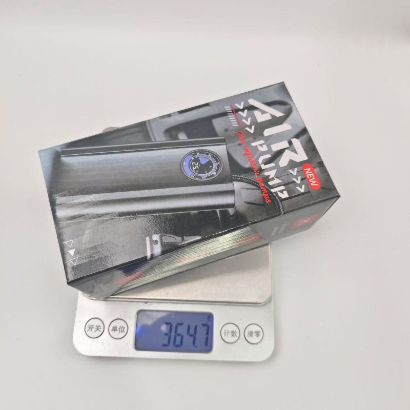 Prijenosna pumpa za zrak za automobil za električna vozila s manometrom, 12-27V, 120W, 40 L/min, duljina kabla 2,7 m
