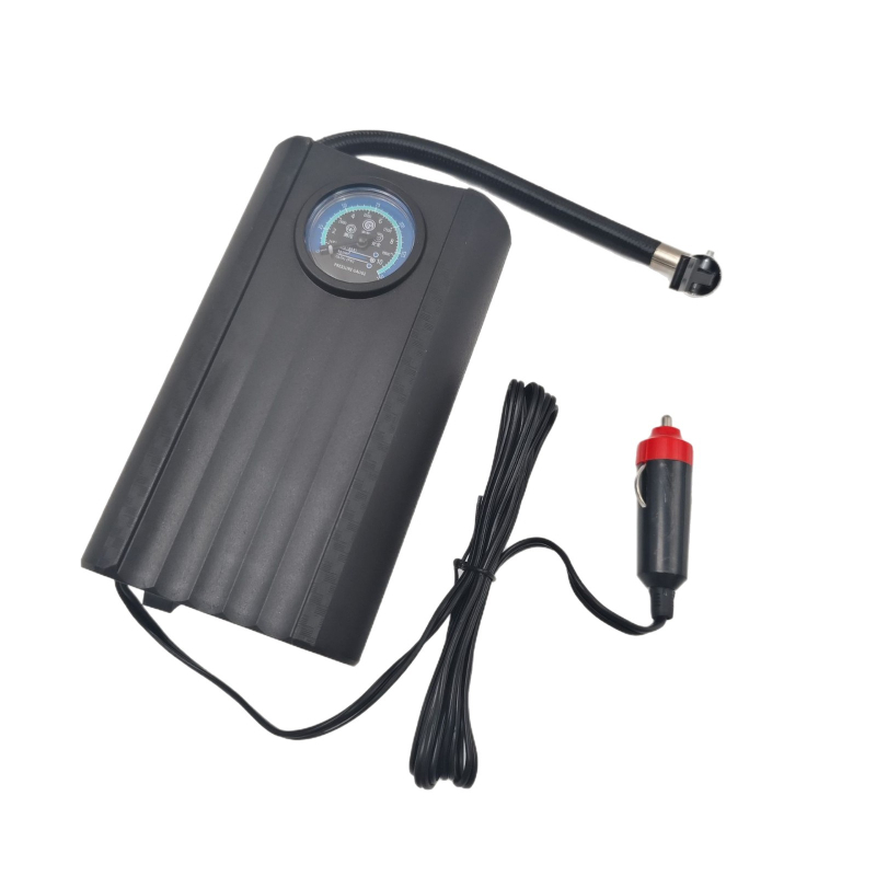 Prijenosna pumpa za zrak za automobil za električna vozila s manometrom, 12-27V, 120W, 40 L/min, duljina kabla 2,7 m