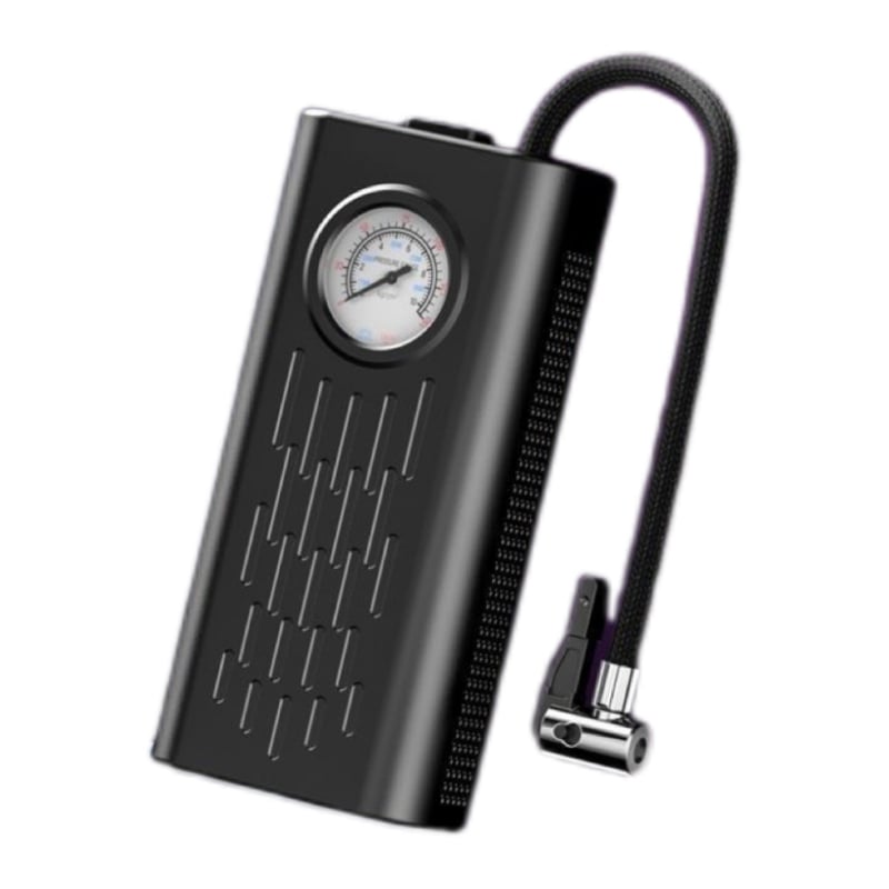 Ασύρματη αντλία αέρα αυτοκινήτου και ποδηλάτου, 80W, σώμα ABS, μονού κυλίνδρου, 30 L/min, με μετρητή πίεσης