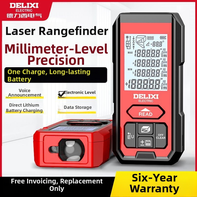 Delixi lazerinis atstumo matuoklis – Prekės ženklas Delixi, Tipas: lazerinis atstumo matuoklis, Kilmė: Kinija