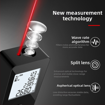 Peak of Rice N40puls nešiojamas infraraudonųjų spindulių lazerinis atstumo matuoklis tiksliai matuoja plotus ir atstumus