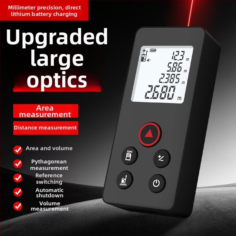Peak of Rice N40puls nešiojamas infraraudonųjų spindulių lazerinis atstumo matuoklis tiksliai matuoja plotus ir atstumus
