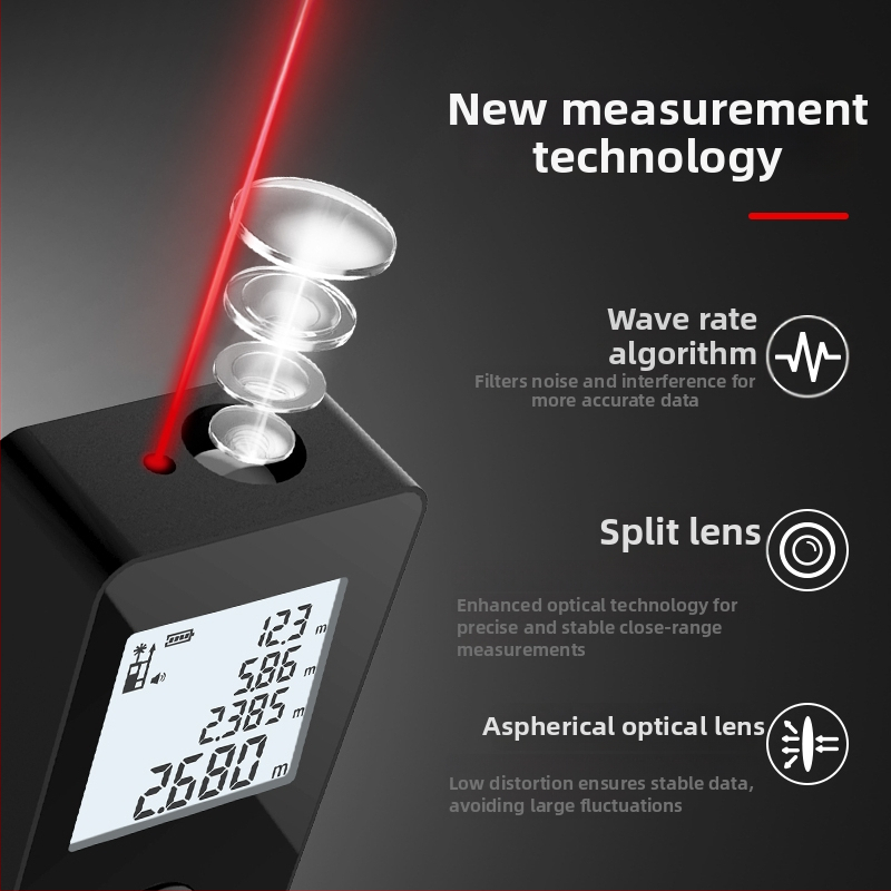 Peak of Rice N40puls rokas pārnēsājamais infrasarkanais lāzera distancētājs precīzai platību un attālumu mērīšanai