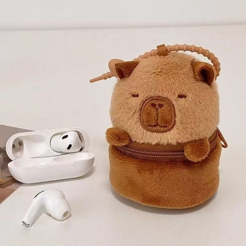 Λούτρινο Panda-Style κουκλάκι με κοντό βελούδινο ύφασμα, γέμισμα PP βαμβάκι, πολυλειτουργικός συνδετήρας κλειδιού και θήκη για κέρματα — κατάλληλο για ηλικίες 7–14.