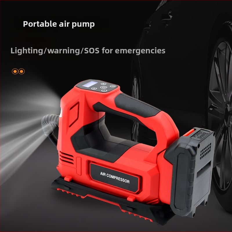 Yi Dao Prenosná pumpa na pneumatiky auta s LED svetlom a digitálnym displejom, 12V, 120W, 30 L/min