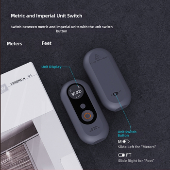 Jimi Home Laserski mjerač udaljenosti – Ručni infracrveni mjerni alat, Model G25350, Proizvodni broj G2501