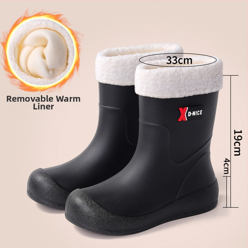 Ženske kišne čizme, vodootporne, protuklizna potplata, PVC gornji dio, elastični manžet, niski potkoljenica