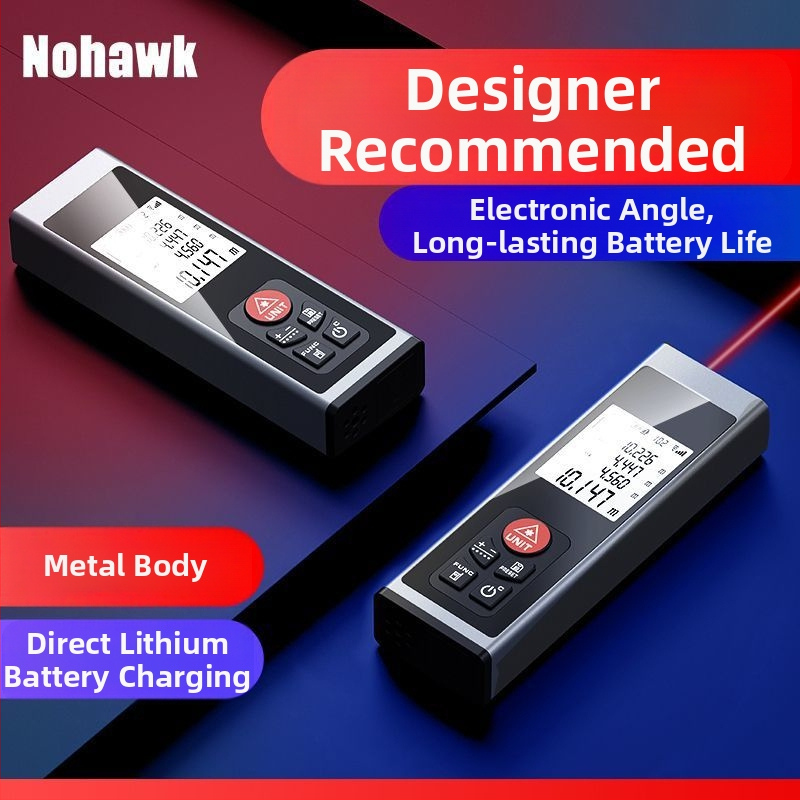 Lāzera attāluma mērītājs – rokas mērierīce ar infrasarkano mērīšanu, digitālais displejs, augsta precizitāte