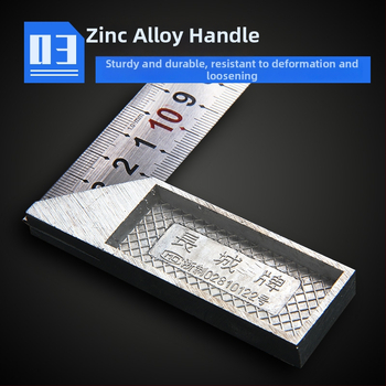 Nehrđajući čelični pravokutni mjerni alat, industrijska kvaliteta, visoka preciznost, debeli dizajn, 90°