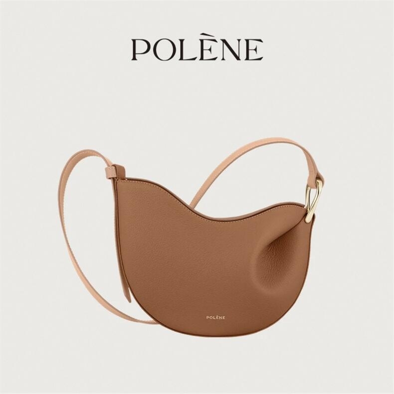 Polen Tonca geantă crossbody din piele naturală, textură lychee, formă de scoică, închidere magnetică, căptușeală din piele sintetică