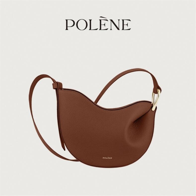 Polen Tonca geantă crossbody din piele naturală, textură lychee, formă de scoică, închidere magnetică, căptușeală din piele sintetică