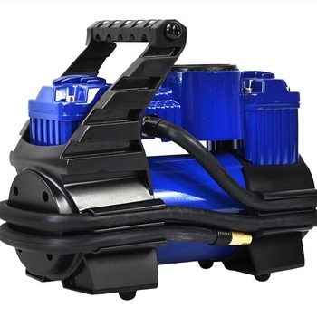 Dvostrukocilindrična 12V pumpa za auto gume s crijevom duljine 125 cm, 200W, 50 L/min