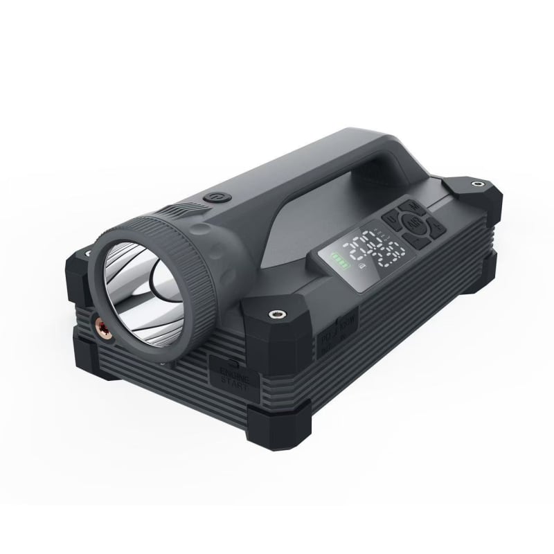 12V Εκτάκτης Εκκίνησης Αυτοκινήτου Με Διπλού Κυλίνδρου Αντλία Αέρα, 60 L/min, Ψηφιακή Οθόνη, 1000–2000A Εκκίνηση